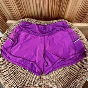 Athleta purple Run With It athletic running shorts 3.5 in inseam XXS